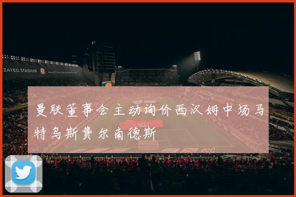 曼联董事会主动询价西汉姆中场马特乌斯费尔南德斯